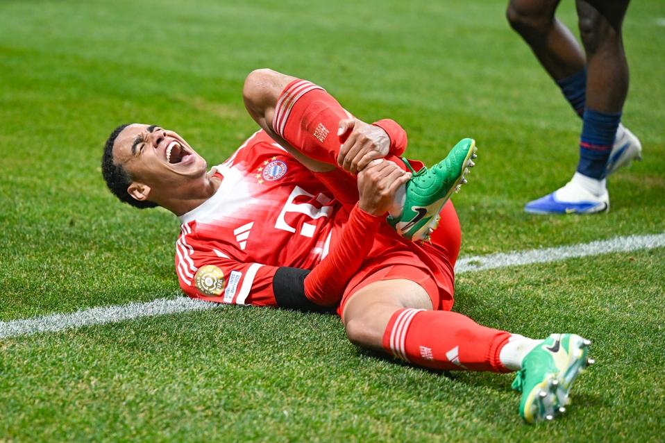 Jamal Musiala suffers a broken fibula and ankle dislocation at the Club World Cup (Photo Credit: Getty)