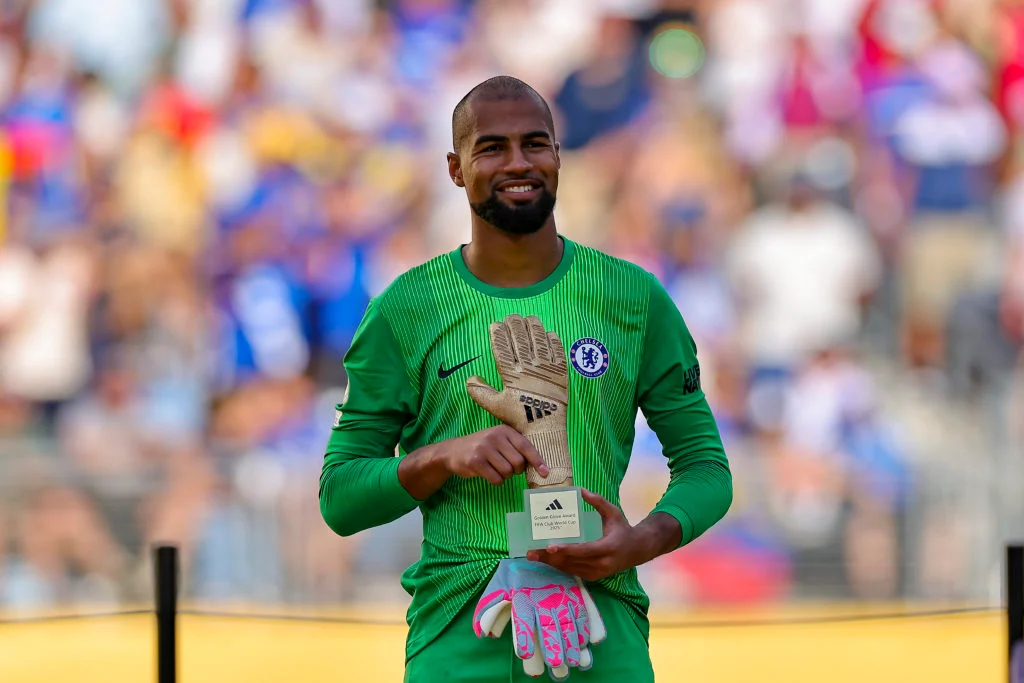 Robert Sanchez wins the Golden Glove award as the best goalkeeper at the FIFA club world cup. (Photo Credit: Getty)