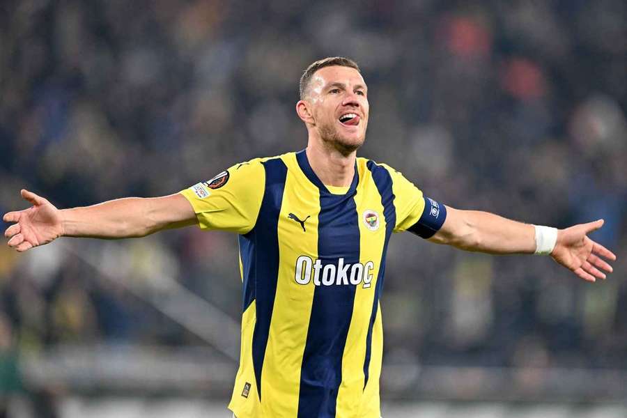Edin Dzeko in Fenerbahce colours (credit; Fenerbahce media)