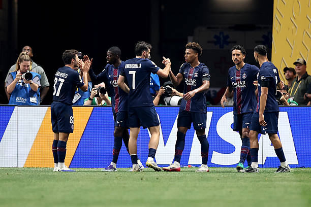 Paris Saint-Germain Players  (Photo by Alex Grimm/Getty)