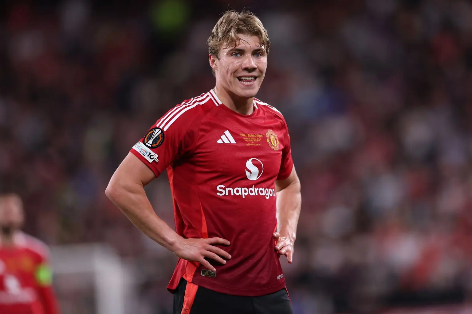 Rasmus Hojlund of Manchester United (Photo by Michael Steele/Getty Images)