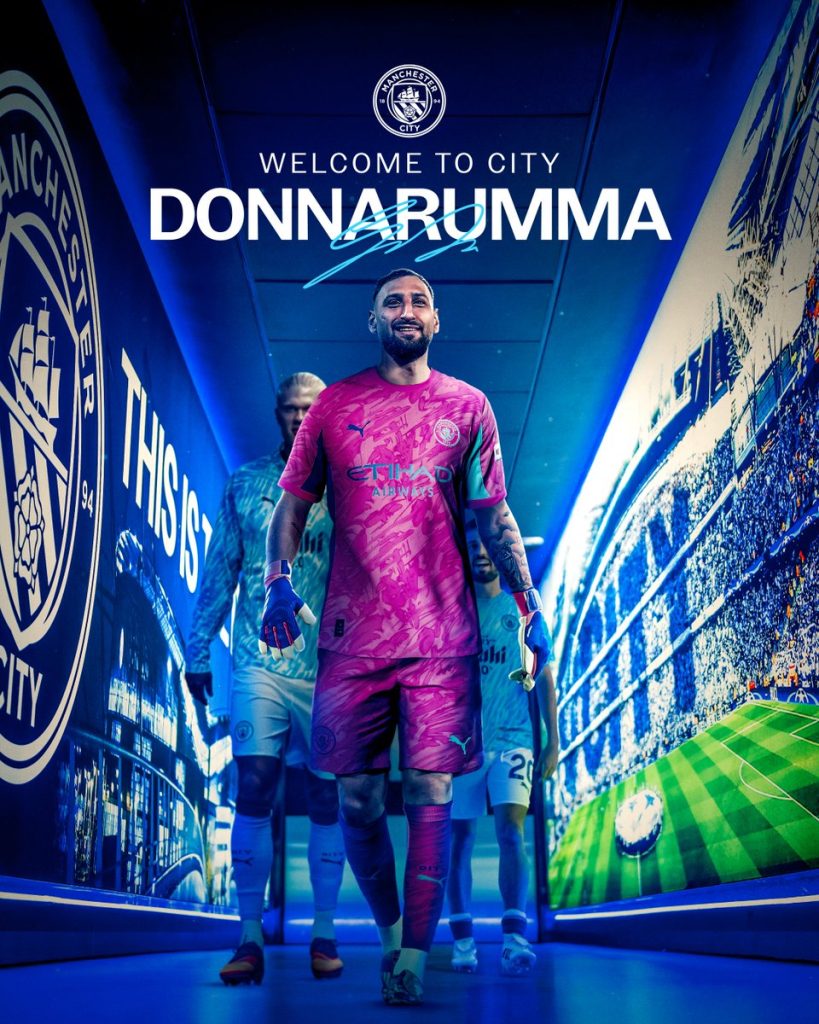 Gianluigi Donnarumma of Manchester City (Photo credit: Man City via X)