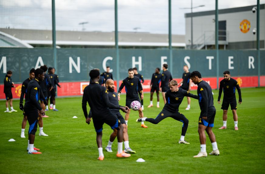 Diogo Dalot training. Photo Credit: Man United Media