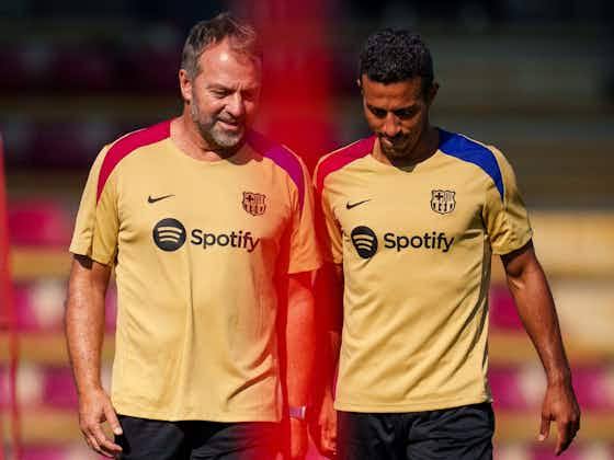 Thiago Alacantara joins Barcelona as an assistant to Flick. (Credit: Barcelona media).
