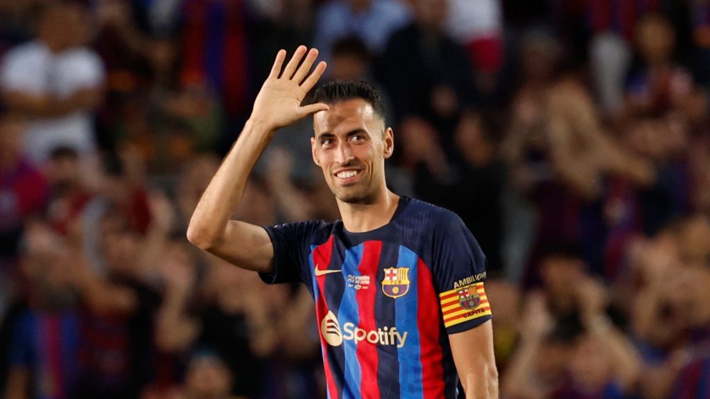 Sergio Busquets Representing Barcelona - Photo Credit : Skysports