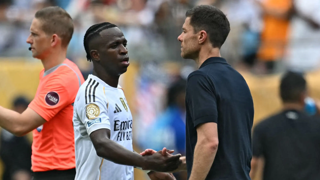 Xabi Alonso and Vinicius jr (Photo Credit: Real Madrid media)