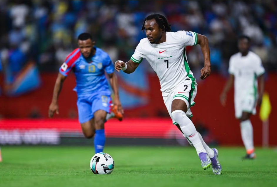 Ademola Lookman against DR Congo. (Photo Credit: CAF Media).
