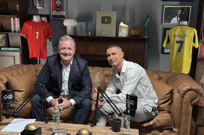 Piers Morgan and Cristiano Ronaldo (Photo Credit: Piers Morgan Via X)