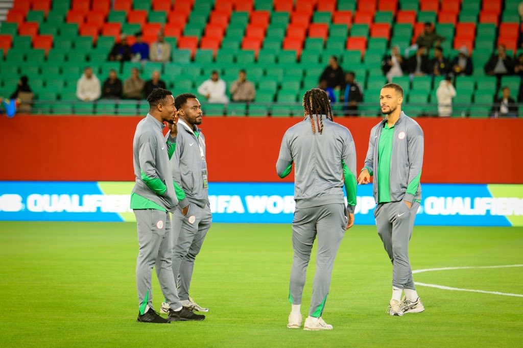 Nigeria Players arrive Rabat (Photo Credit: Nigeria via X)