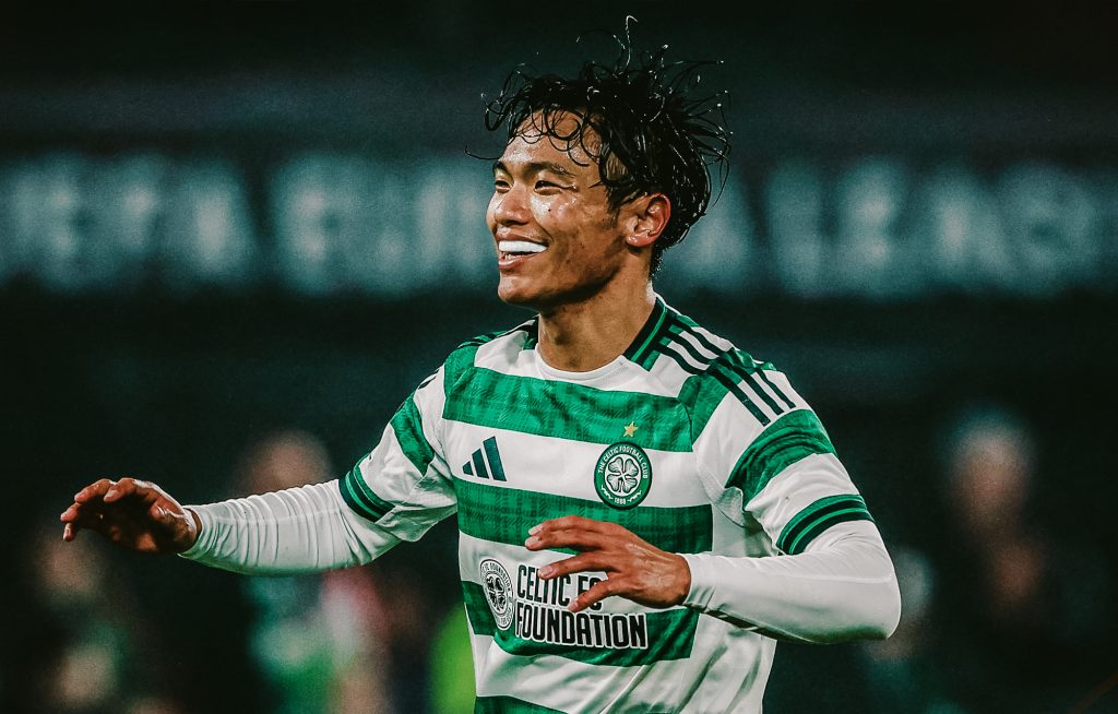 Yang Hyun-Jun celebrating (Photo Credit: Celtic Via X)