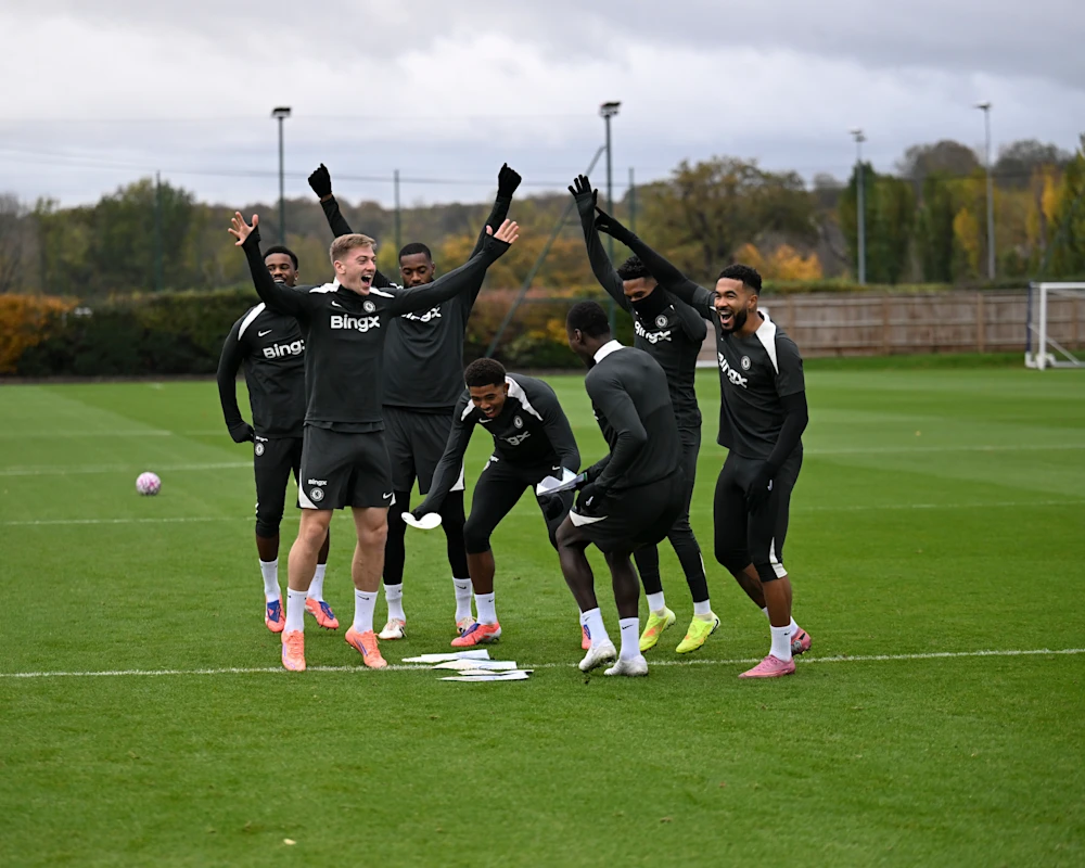 Wesley Fofana during training  (Photo Credit: Chelsea via X)