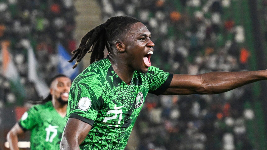 Calvin Bassey representing the super Sagles of Nigeria - Photo Credit : Leadership Newspapers