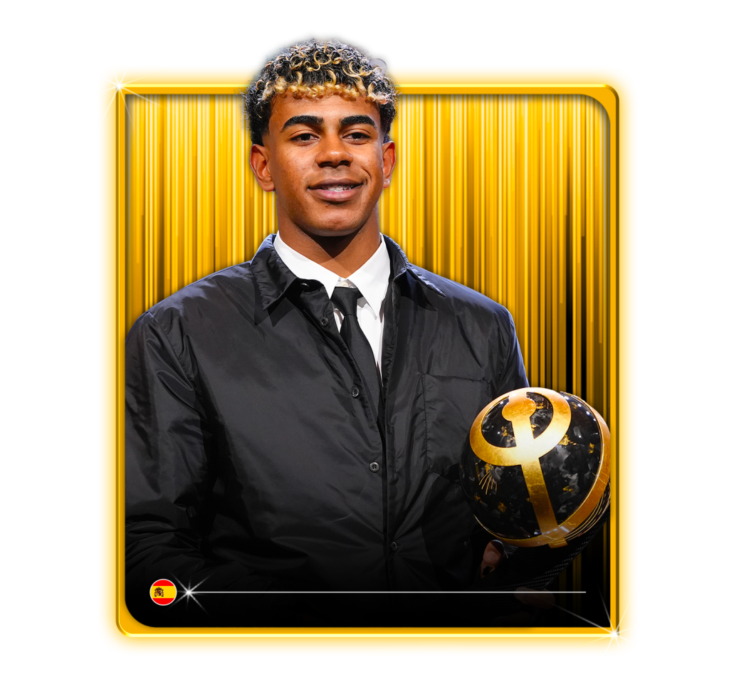 Lamine Yamal Wins Best Forward Award at 2025 Globe Soccer Awards in Dubai - Photo Credit : Globesoccer, Official Website