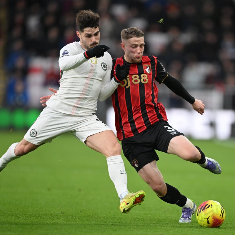Pedro Neto in action. (Photo Credit: Bournemouth Media). 