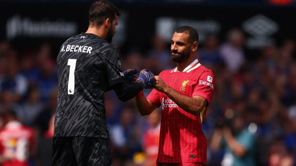 Allison and Mo Salah (Photo Credit: Liverpool via X)