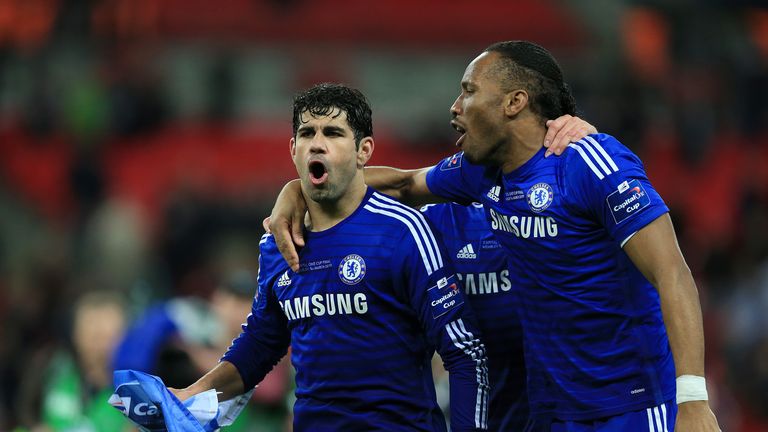 Didier Drogba and Diego Costa (Photo Credit: Chelsea Media)