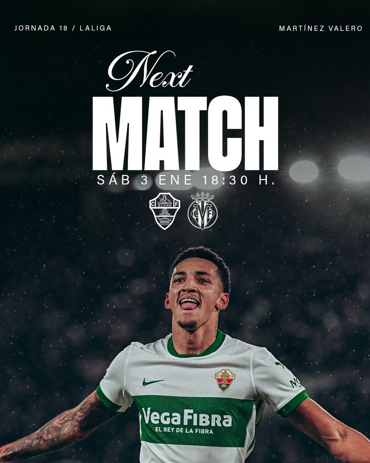 Elche vs Villarreal. (photo credit: Elche via x)