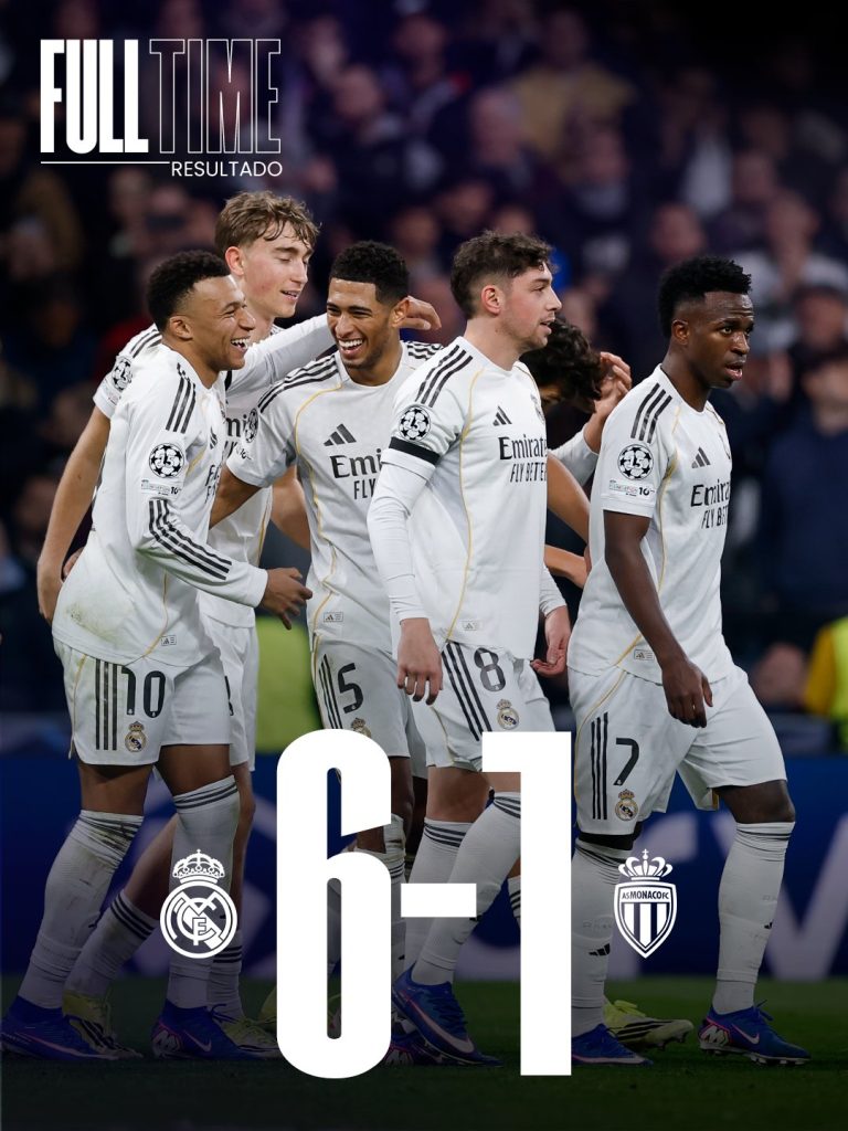 Real Madrid vs Monaco (Photo Credit: Real Madrid via X)