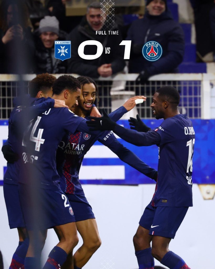 Auxerre vs Paris Saint-Germain (Photo Credit: PSG Via X)