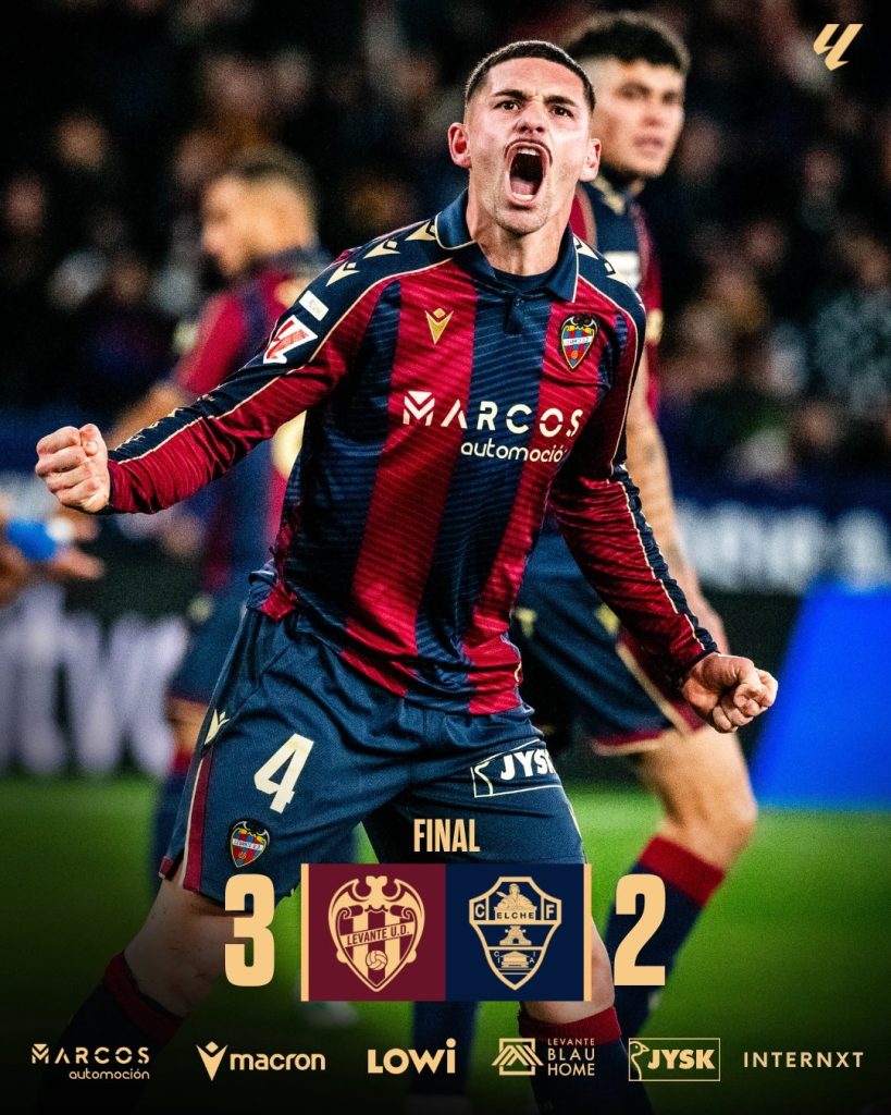 Levante Stun Elche (Photo Credit: Levante via X)