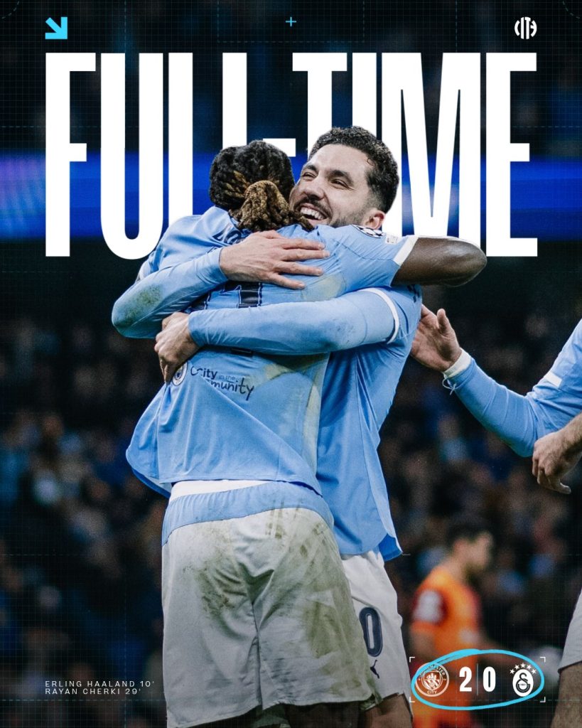Manchester City vs Galatasaray (Photo Credit: Manchester City via X)