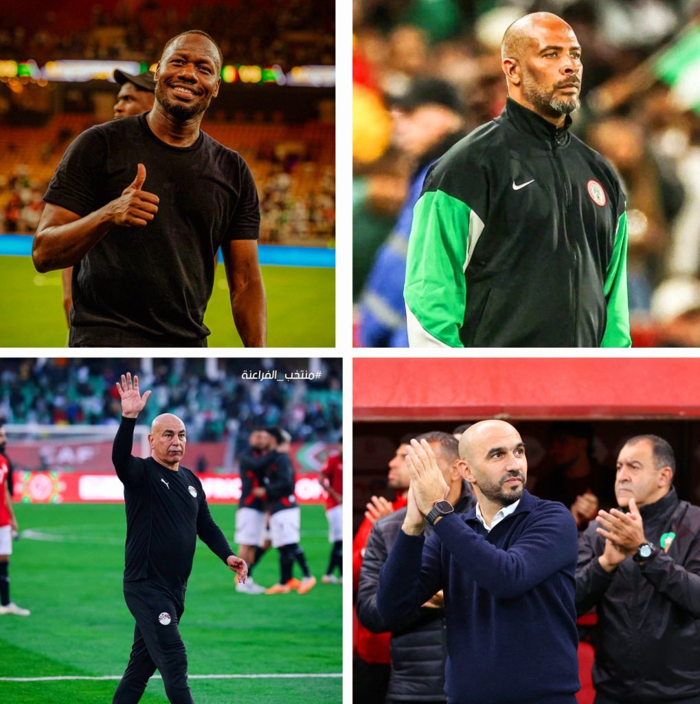 Pape Bouna Thiaw, Walid Regragui, Éric Chelle, Hossam Hassan - Photo Credit : 𝐄𝐧𝐨𝐜𝐤 𝐊𝐨𝐛𝐢𝐧𝐚 𝐄𝐬𝐬𝐞𝐥, Facebook