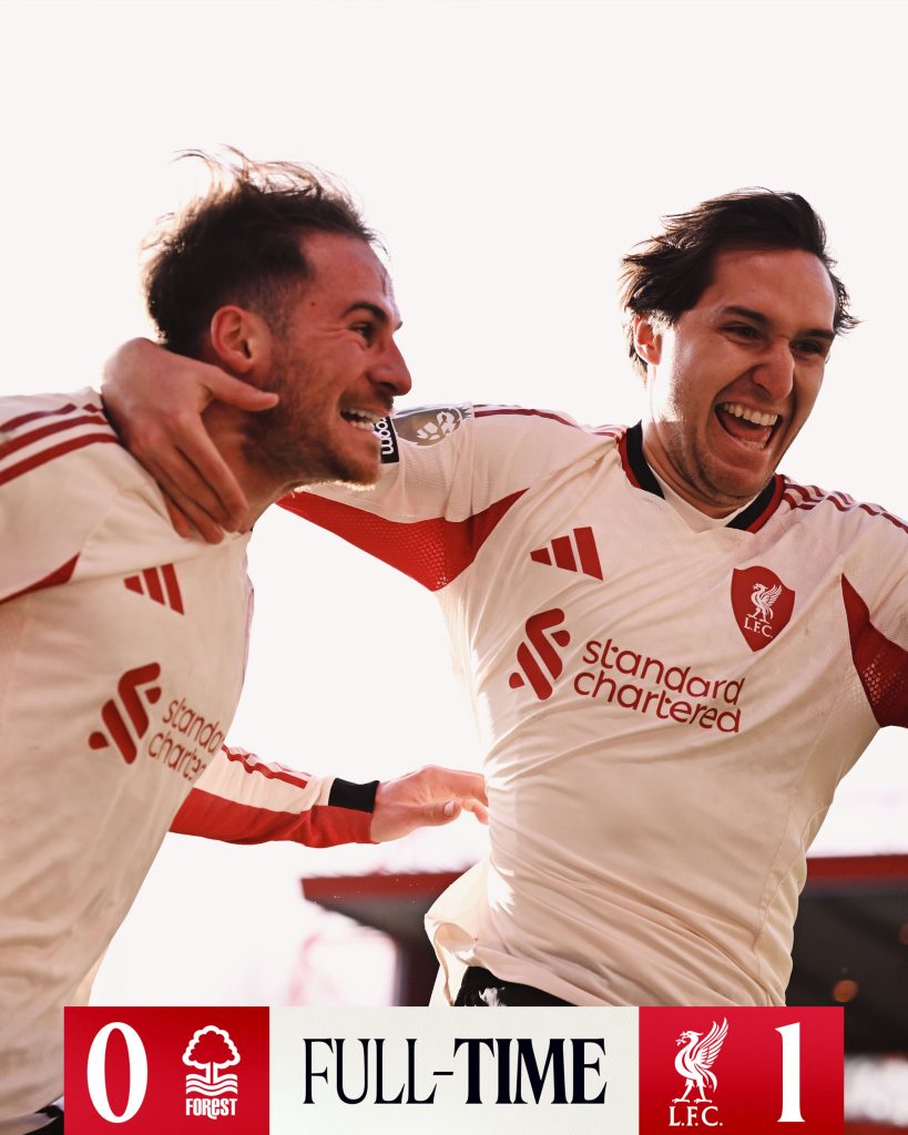 Liverpool Edge Nottingham Forest to Boost Top Four Charge - Photo Credit : Liverpool, X