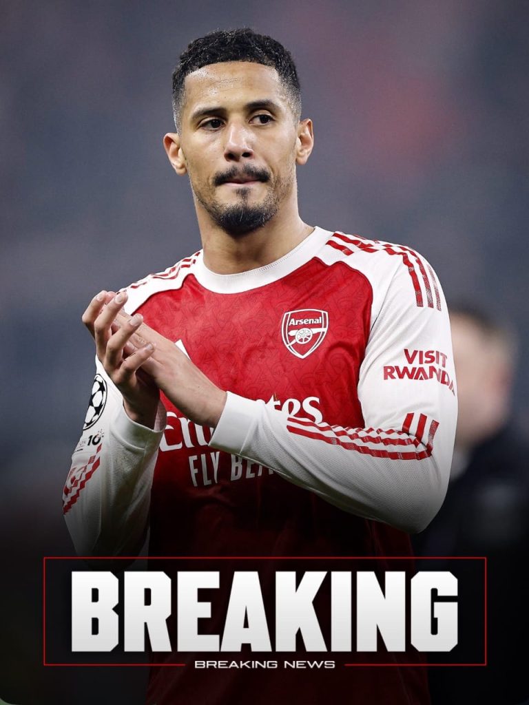 William Saliba suffers ankle problem (photo credit: Fabrizio Romano via x)