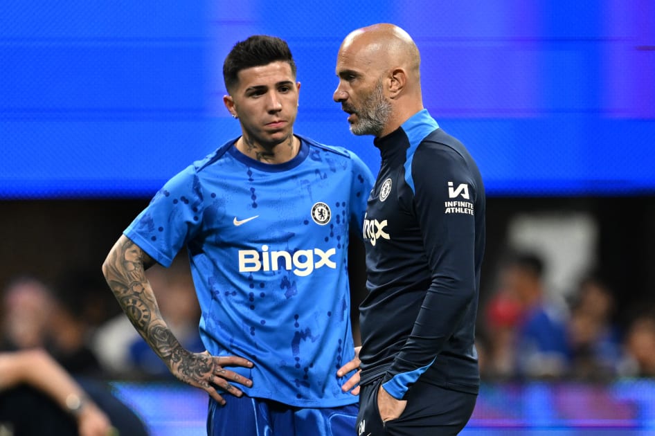 Enzo Fernández and Enzo Maresca - Photo Credit : Chelsea Football Club