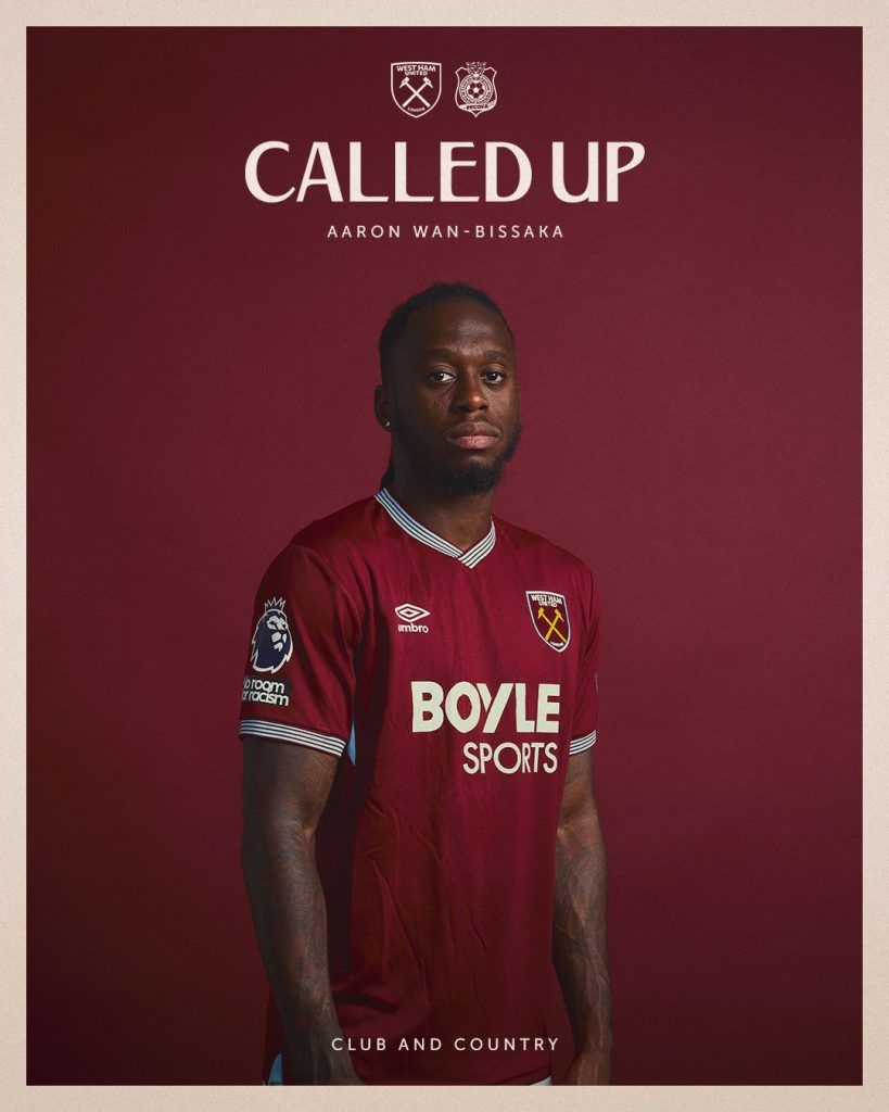 Wan-Bissaka called up by DR Congo- Photo credit: West Ham united via X