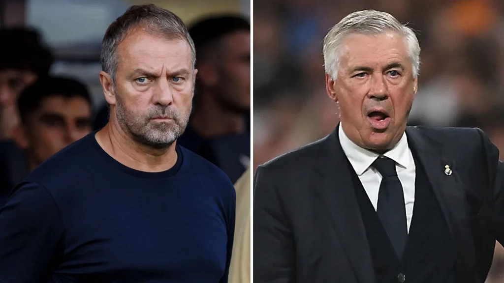 Hansi Flick and Carlo Ancelotti - Photo Credit : The Sun