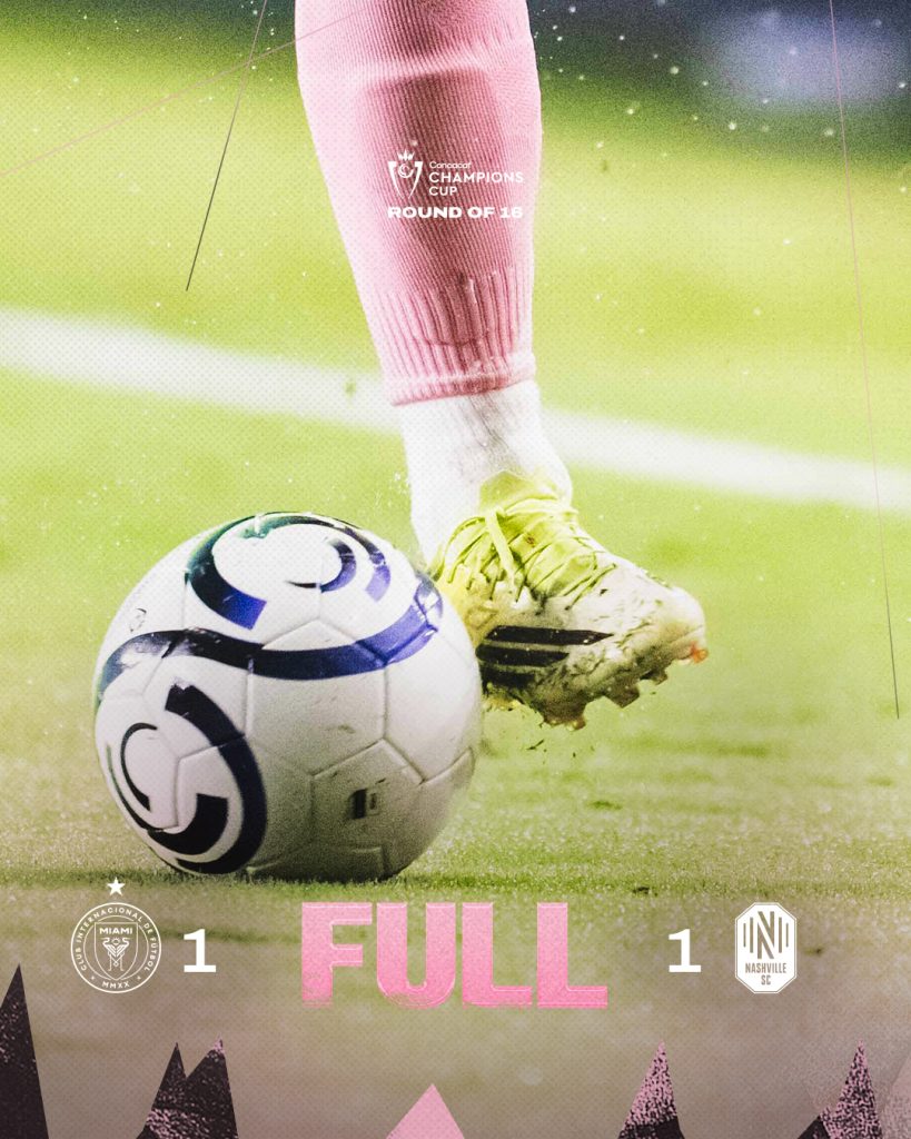 Inter Miami played a 1-1 draw with Nashville SC - Photo Credit : Inter Miami , X