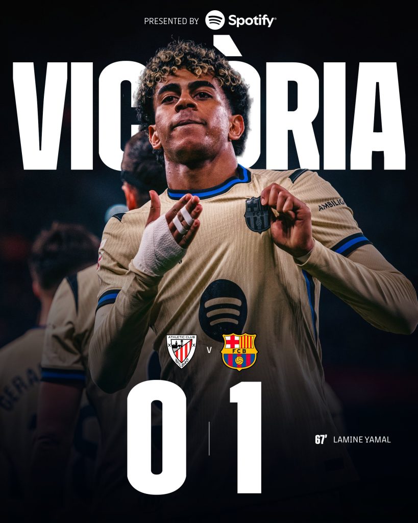 Lamine Yamal Fires Barcelona to 1–0 Win Over Athletic Club in La Liga - Photo Credit : Barcelona, X