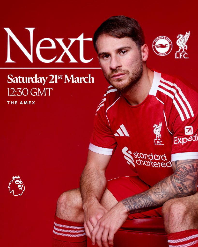 Liverpool kicks off the weekend with an away trip to Brighton & Hove Albion - Photo Credit : Liverpool, X