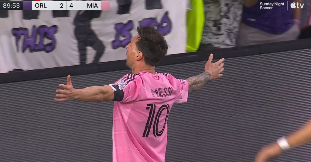 Messi sealed the victory in the 90th minute with a stunning free kick, making it 4-2 in Inter maimi vs Orlando city MLS clash - Photo Credit : Reak Kombo, Facebook