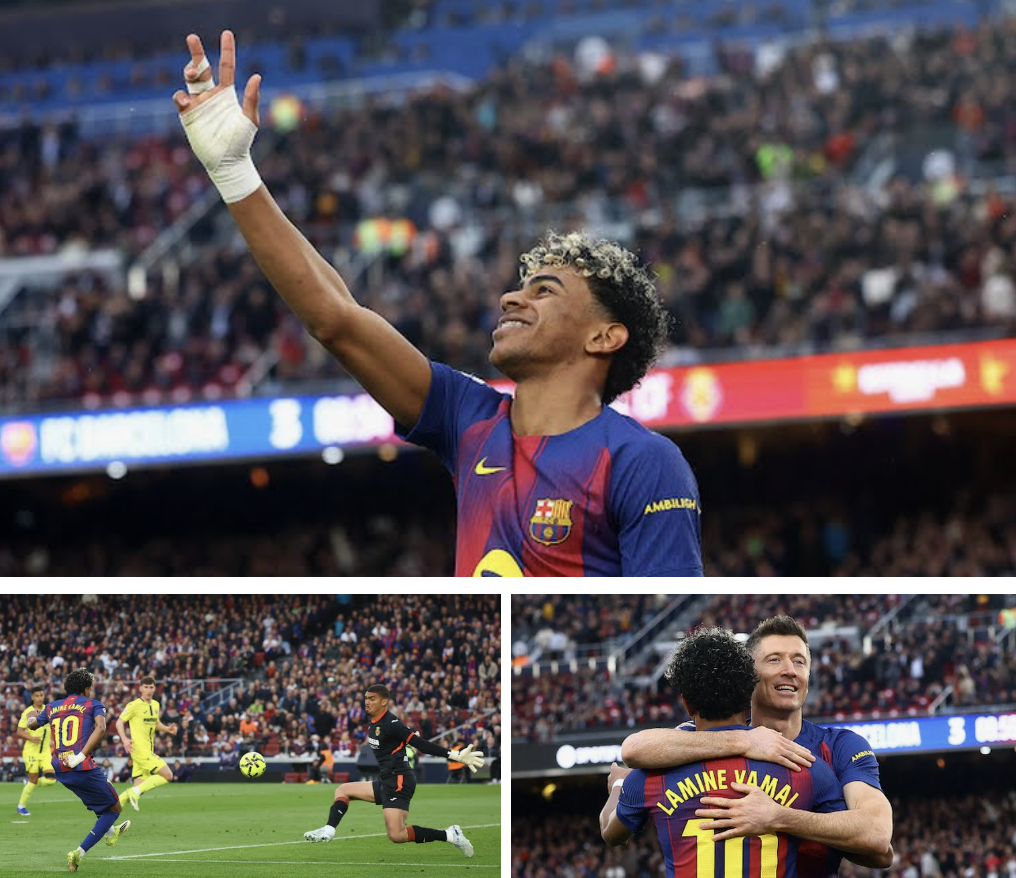 Goal! Barcelona extend their lead to 3-1 through Lamine Yamal - Photo Credit : Reuters