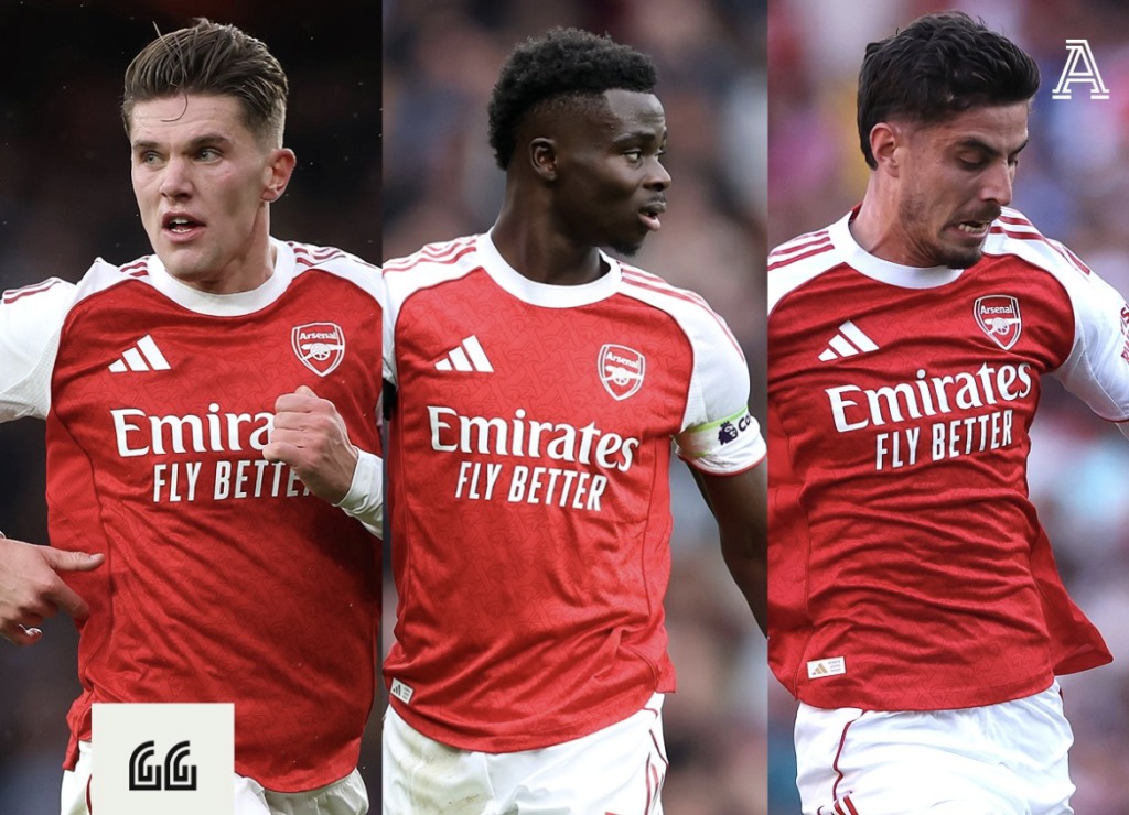 Viktor Gyökeres, Bukayo Saka and Kai Havertz - Photo Credit :
The Athletic, X