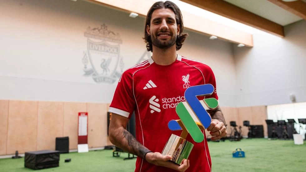 Dominik Szoboszlai, Fourth time player of the month in a season- Photo credit: Liverpool media