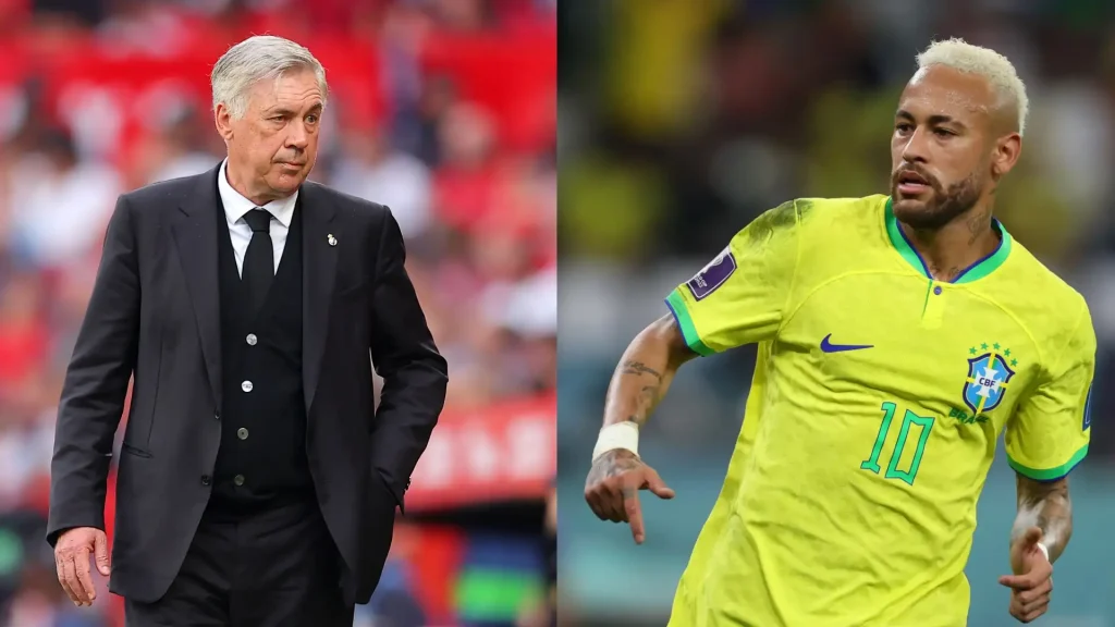 Carlo Ancelotti and Neymar Jr.webp - Photo Credit : GOAL