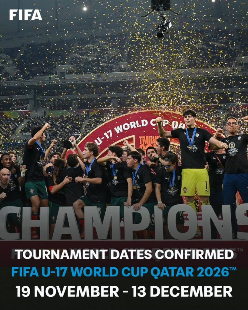 FIFA Confirms Dates for U-17 World Cup Qatar 2026 (Photo credit: FIFA via x)