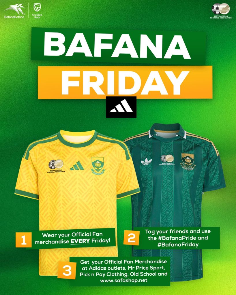 Bafana Bafana Launch #BafanaFriday Ahead of 2026 World Cup- Photo credit: Bafana Bafana via X