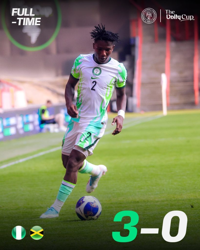 Nigeria win 2026 Unity Cup champions after a commanding 3–0 victory over Jamaica - Photo Credit : Super Eagles, X 