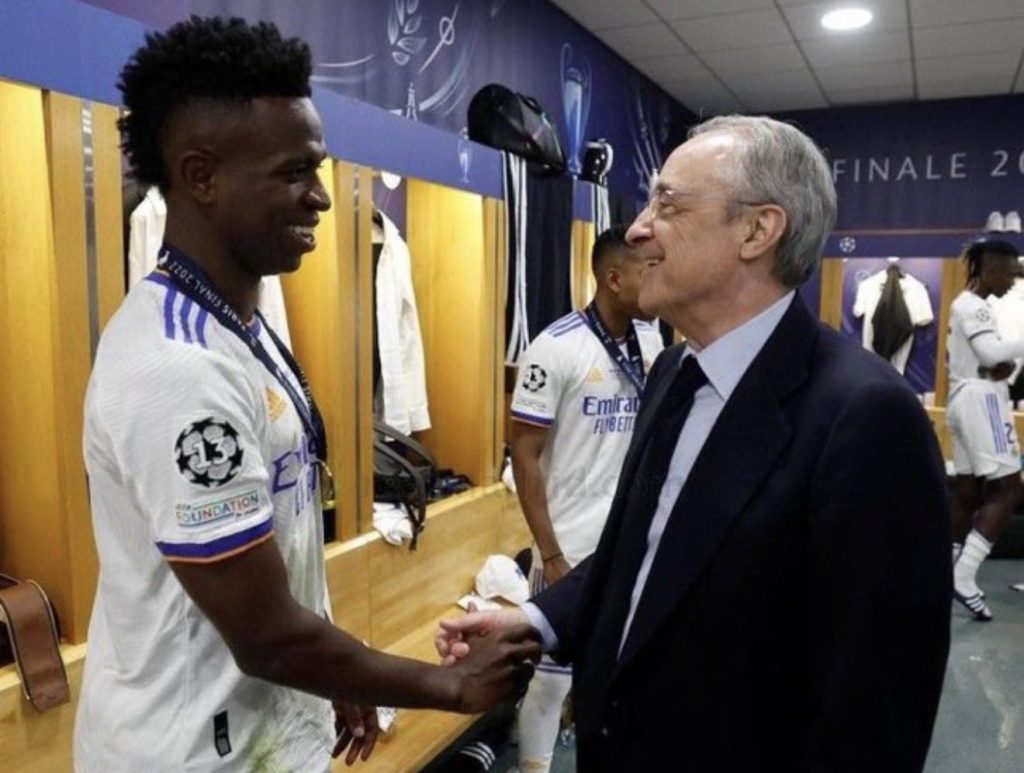 Vini Jr and Florentino Pérez - Photo Credit : Fabrizio Romano, X