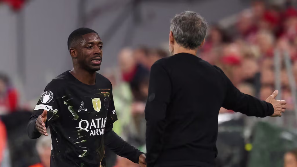 Ousmane Dembele substituted in the 60th minute against bayen munich - Photo Credit : AS USA, Diario AS