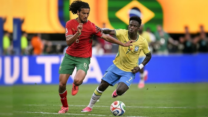 Ayyoub Bouaddi against Vini Junior in 2026 World Cup - Photo Credit : AJcompsHD, Youtube