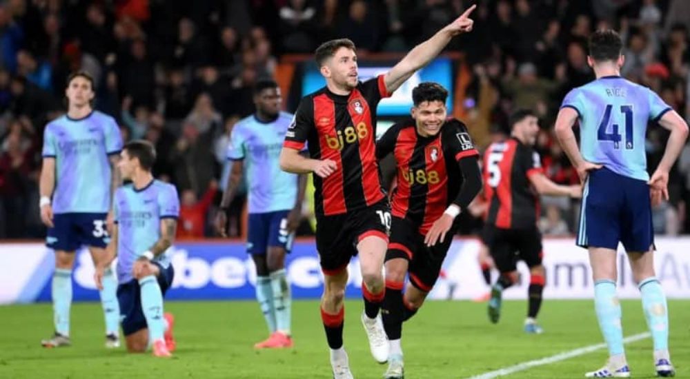 arsenal and bourmouth. (photo credit: bbc media)