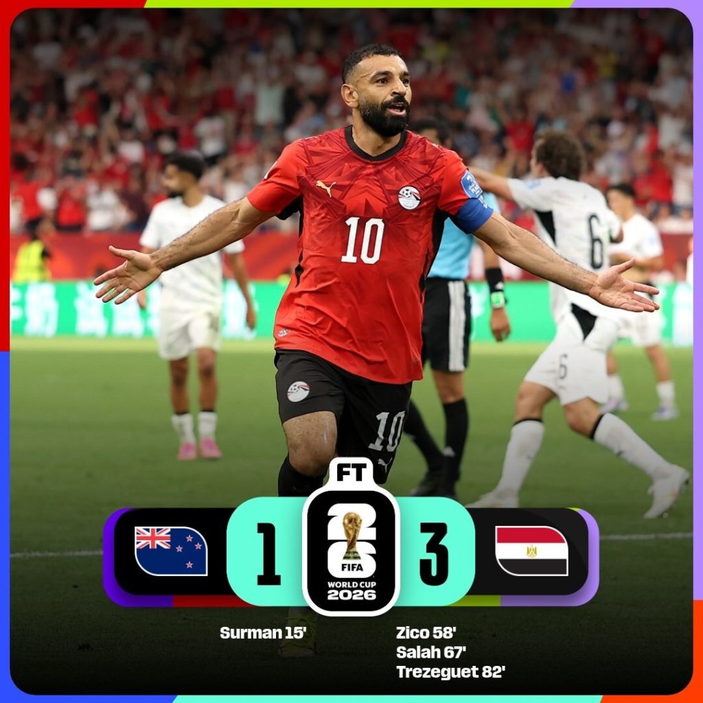 Egypt Claim First World Cup Win With 3–1 Victory Over New Zealand - Photo Credit : FIFA, X