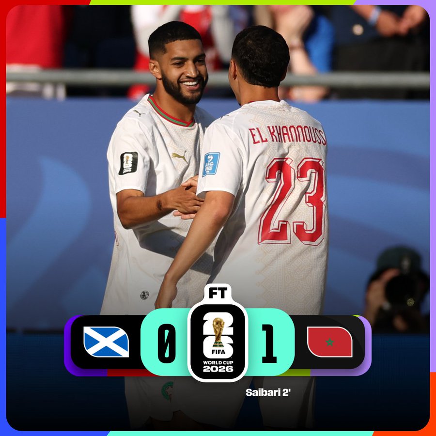 Morocco secured a narrow 1-0 victory over Scotland- Photo credit: FIFA media