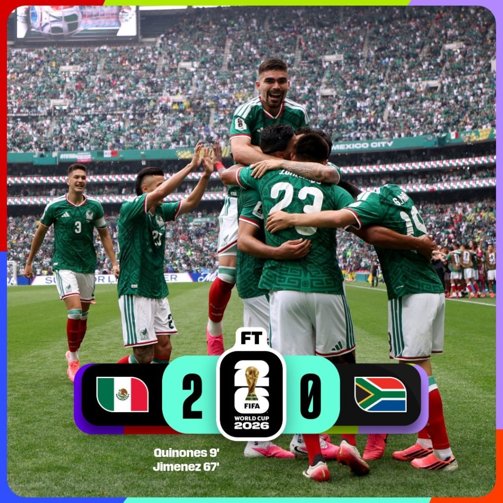 Mexico Open 2026 FIFA World Cup With 2–0 Victory Over South Africa in Dramatic Group A Opener - Photo Credit : Softfootball Media