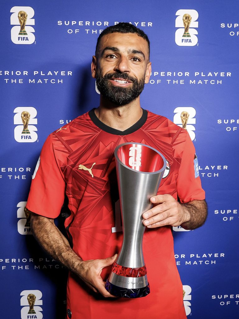Mo Salah wins Man of the Match Award for Egypt against New Zealand - Photo Credit : FIFA